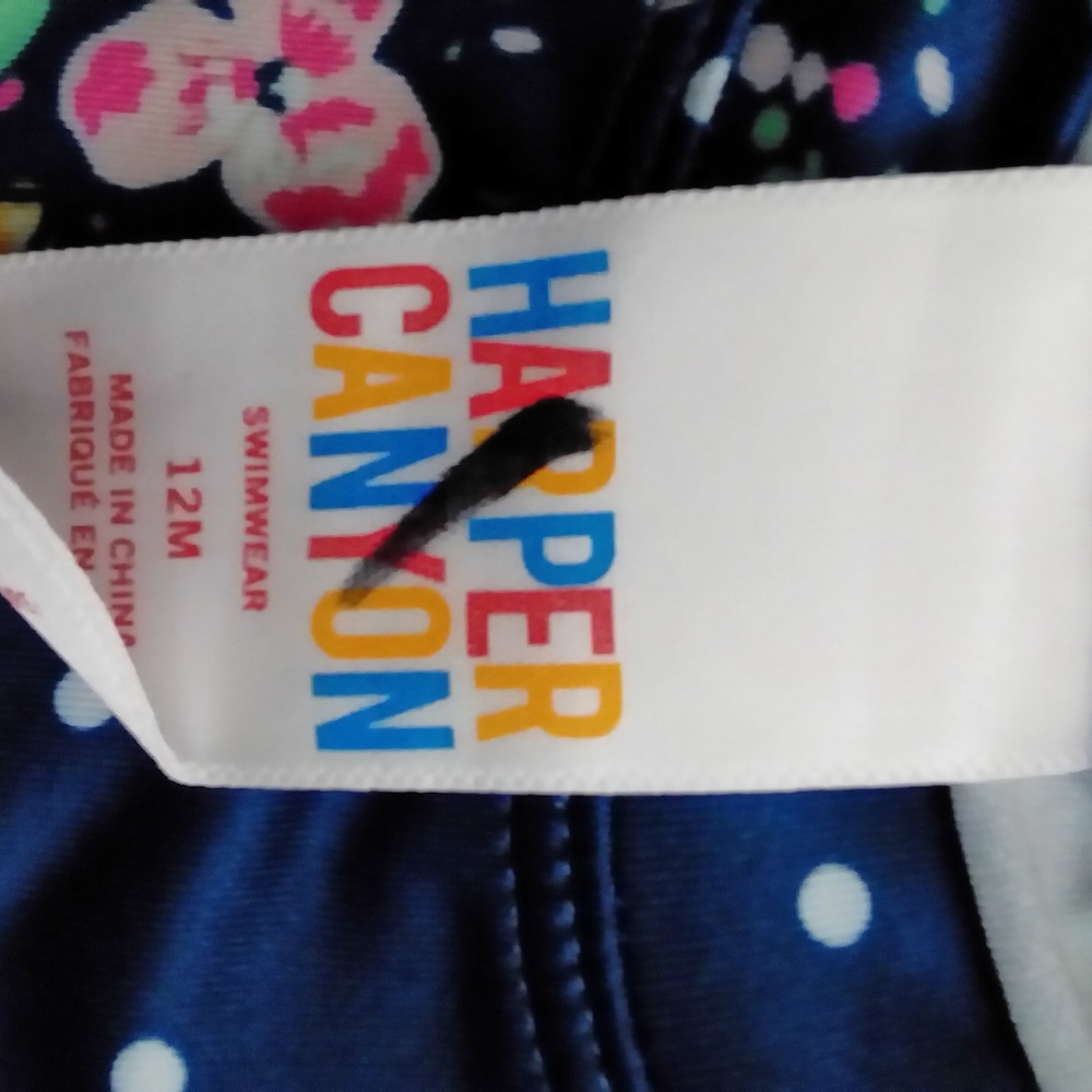Harper Canyon Ruffle Rashguard Swimsuit Set 12M - Picture 6 of 8